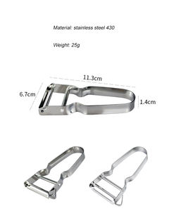 Éplucheur de pommes de terre en forme de U, éplucheur <span class=keywords><strong>suisse</strong></span> en acier inoxydable, Julienne de légumes, éplucheur pour la cuisine - Product Image 4