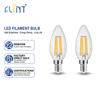 Ampoule LED à filament transparent B11 5,5W E12, 2700K, dimmable, CRI90, pour la décoration de la maison, des hôtels et des villas, vente en gros d'usine