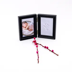 Venta al por mayor marco de foto de bebé-Kit de decoración de recuerdo para bebé recién nacido, huella y huella, regalo personalizado, no tóxico, bricolaje, arcilla, recuerdo