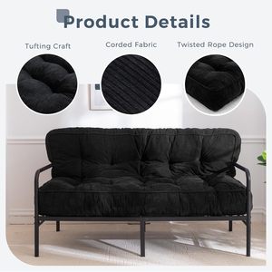 Matelas futon matelassé épais de 8 pouces <span class=keywords><strong>pour</strong></span> <span class=keywords><strong>canapé</strong></span>-lit avec tapis futon en <span class=keywords><strong>mousse</strong></span> à mémoire de forme - Product Image 2
