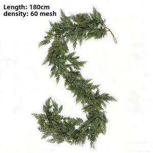 Guirnalda de Pino Norfolk Navideña de 180 cm, Tacto Suave, Enredadera de Cedro Artificial de Polietileno con Aspecto Realista, para Puerta Principal, <span class=keywords><strong>Chimenea</strong></span>, Mesa - Product Image 4