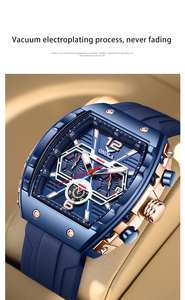 Onola 6852 Chronograph Silicone Strap Watch Men's Luxury Life Waterproof Multi-function Reloj Quartz Movement Calendar Watches - Product Image 2