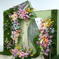 Fleurs artificielles en plastique style Monet, thème Forêt Romantique, incluant des orchidées Phalaenopsis, des roses et des fougères asperges, pour décoration de mariage en extérieur