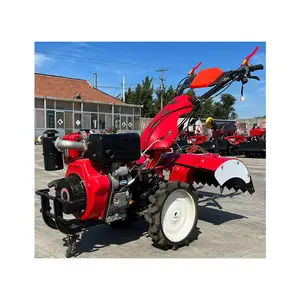 Cultivador poder rebento máquina arroz paddy cultivador mão trator 10hp diesel rebento cultivador