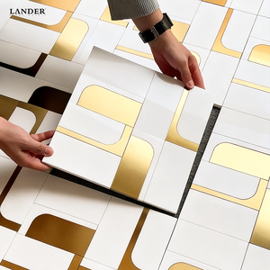 Lander Stone Sivec Waterjet Métal et marbre Mosaïque <span class=keywords><strong>Carrelage</strong></span> mural pour <span class=keywords><strong>salle</strong></span> <span class=keywords><strong>de</strong></span> <span class=keywords><strong>bain</strong></span> Salon Fleur Waterjet Marbre Mosaïque <span class=keywords><strong>Carrelage</strong></span> - Product Image 5