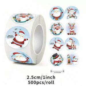 Étiquettes cadeaux de Noël autocollantes imperméables avec revêtement UV et étiquettes d'emballage de dessins animés pour bougies artisanales et cadres photo - Product Image 2