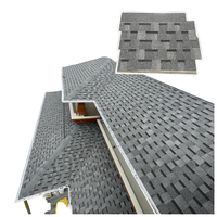Neu Eingetroffene Wirtschaftliche Schwarze Asphalt-Dachschindeln aus Glasfaser, Baumaterialien für den Hausbau