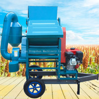 Batteuse à maïs diesel de petite taille, de haute qualité, portable, pratique, mobile, pour le riz, le blé, le millet, le sorgho, les haricots secs, usine