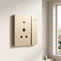 Nouvelle Conception – Prise Murale Multi-Prises Indienne 250V AC IP21 en Métal et PC avec Interrupteur Électrique