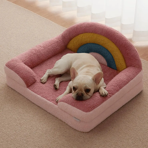 Orthopedic Dog <strong>Beds</strong> for Medium Dogs Rectangle <strong>Bolster</strong> Calming Pet Sofa Fluffy Plush Bubble Pet <strong>Bed</strong> Removable Washable Cover - Product Image 1