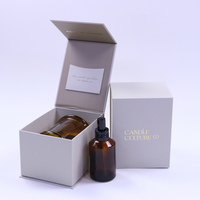 Boîte cadeau personnalisée en papier magnétique de luxe pour cosmétiques, bougies, diffuseurs d'aromathérapie, avec logo