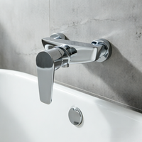 Robinet de douche au design moderne avec fonctions eau froide et chaude, corps en alliage de zinc, noyau en céramique, adapté aux salles de bain d'hôtels et d'appartements