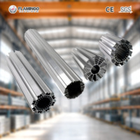 Profilés d'extrusion ronds personnalisés en aluminium 6061 6063, dissipateur de chaleur, usinage CNC, surface anodisée, production d'extrusion sur mesure