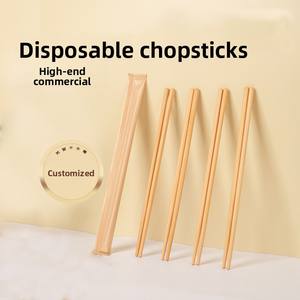 Palillos de <span class=keywords><strong>madera</strong></span> desechables de alta calidad con logotipo personalizado, palillos <span class=keywords><strong>redondos</strong></span> reutilizables de Boutique - Product Image 4