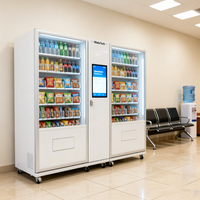 Distributeur automatique à faible consommation d'énergie, respectueux de l'environnement, pour snacks et boissons, avec surveillance à distance, idéal pour les écoles