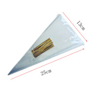 Sacs en plastique en forme de cône Triangle plastique Opp clair sac de bonbons sacs de fête en forme de cône