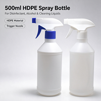 Pulvérisateur manuel à pression d'air rond en PEHD de 500 ml pour jardin, bouteille de pulvérisation à gâchette pour nettoyant dégraissant moteur de voiture