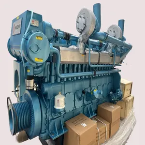 Weichai 8170 series 818hp 1350rpm 4 Stroke Double Cycle Water Cooling Inboard Marine Boat Engines
