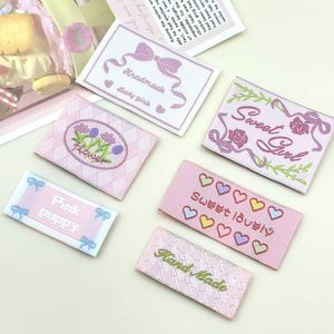 Etiquetas de tela tejida Masuo, rectangulares, de poliéster, con serigrafía, etiquetas de cuidado para prendas, hechas a medida, en stock. - Product Image 2