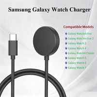 Pengisi Daya Nirkabel Universal untuk Samsung Galaxy Watch 7 6 5 4 3 Active 2 Stasiun Pengisian Cepat Kabel USB Magnetik