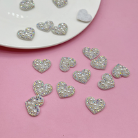 Vente en gros de strass AB 22x19mm à coudre ou à coller, décoration pour pinces à cheveux, accessoires vestimentaires, appliques en forme de cœur, patchs perlés