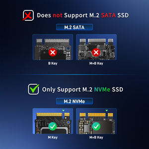 FIDECO Desain Baru Adaptor Usb 3.2 10Gbps Pcie ke Tipe c M.2 Ssd Nvme Casing Enclosure - Product Image 5