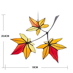 メープルリーフステンドグラスサンキャッチャー-カナダの日のシンボル、女性と女の子のための秋の家の装飾 - Product Image 6