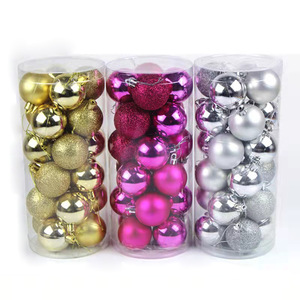 Boules <span class=keywords><strong>de</strong></span> Noël 24pcs Une Boîte 3 4 6 8cm Boules <span class=keywords><strong>De</strong></span> Baril Lumineux Boules En Plastique Électrolytique Décorations <span class=keywords><strong>De</strong></span> Noël Ornements <span class=keywords><strong>De</strong></span> Fête - Product Image 1