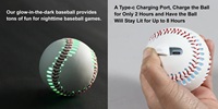 Balle de baseball LED, nouveaux produits haut de gamme, balle de baseball lumineuse et cool pour l'entraînement, balle de baseball qui brille dans le noir