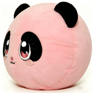 Peluche de Panda Rosa Personalizado, Peluche Redondo y Suave con Ojos Grandes Bordados, Orejas Negras, Adorable Panda Esponjoso - Product Image 2
