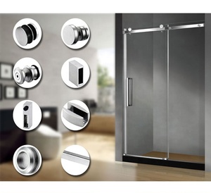 Nhà Máy Bán Trực Tiếp Hệ Thống Cửa Trượt 304 Bằng Thép Không Gỉ Cho Phòng Tắm Phụ Kiện Nhà Tắm Hệ Thống Cửa Trượt - Product Image 1
