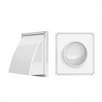 Grille d'aération carrée double couche en ABS pour mur extérieur, système de ventilation d'air frais, capot d'évacuation anti-pluie