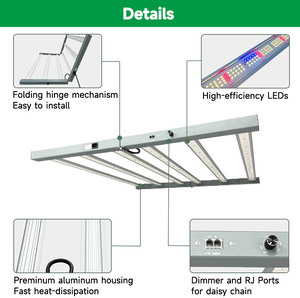 Luz de Cultivo LED Económica, Personalizable, con Atenuación Hidropónica, Ahorro de Energía, Color Verde <span class=keywords><strong>Esmeralda</strong></span>, para Plantas - Product Image 5