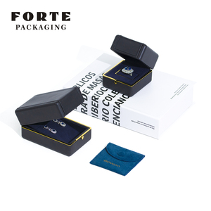 FORTE Genuine Leather <b>Black</b> Fashion Ring Jewelry <b>Box</b> Leather Jewellery <b>Box</b> - Product Image 3