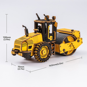 <span class=keywords><strong>Robotime</strong></span> <span class=keywords><strong>Rokr</strong></span> Série DIY TG701K Rouleau compresseur Véhicule d'ingénierie Kits de modèles en bois Jouets éducatifs Puzzles en bois <span class=keywords><strong>3D</strong></span> - Product Image 2