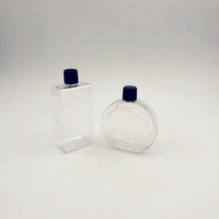 Nouveau plastique vide PETG 50ml Mini petit clair rond carré parfum aromathérapie diffuseur huile bouteille de parfum pour voiture