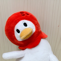 Peluche Canard Pompier de Haute Qualité, Personnalisable (Couleur & Logo), Rembourrage Coton PP, Jouet Souvenir Unisexe, Jouets pour Chats