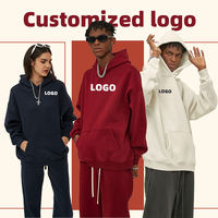 Ensemble Surdimensionné Tontons Custom Homme de Haute Qualité, Automne Imprimé, Hoodie Pullover Lourd et Survêtement 100% Coton