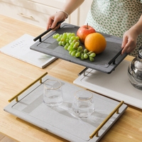 Nouvelle conception de poignée antidérapante maison absorbante terre de diatomées tapis de cuisine en pierre de diatomite tapis de séchage pour comptoir de cuisine