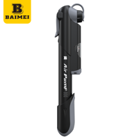 Pompe à châssis portable BAIMEI pour mini-vélo avec manomètre haute pression pour valves françaises/américaines - Valve intelligente 120 PSI étanche