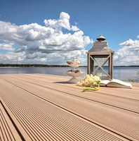 Terrasse composite de patio solide traditionnelle de 140x20mm antidérapante étanche avec installation par clic
