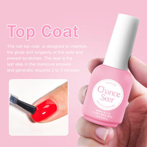 Chance Seer <span class=keywords><strong>Glass</strong></span> Shine Top Coat-Efecto plumping de alto brillo para uñas Sin toallita No tóxico Sin sellador amarillo para pintura de uñas - Product Image 1