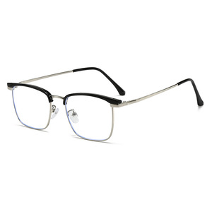 Lunettes de luxe rectangulaires anti-lumière bleue pour hommes, montures en métal TR, taille moyenne YC5109, origine Taizhou - Product Image 2
