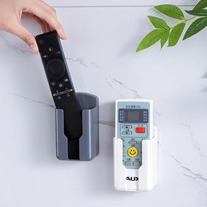 ที่วางรีโมทคอนโทรลแบบติดผนัง รูปทรงสี่เหลี่ยมผืนผ้า ไม่มีฝาปิด สีขาว สีเทา สีดำ ลายเรียบ ที่เก็บของติดผนังสำหรับทีวี เครื่องปรับอากาศ - Product Image 2