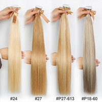 Extensions de cheveux naturels russes Remy en gros, invisibles, à bandes adhésives, 100 % cheveux humains, extensions à bandes adhésives de haute qualité