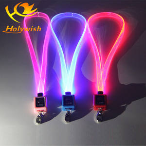 عينة مجانية الترويجية رخيصة المطبوعة حزام رقبة من البوليستر الحبل الصانع LED المضاء الحبل مع شعار - Product Image 1