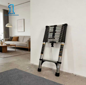 <span class=keywords><strong>Escalera</strong></span> Telescópica Plegable de Acero Inoxidable Industrial de 4.7 Metros para Uso Doméstico - Product Image 6