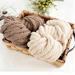 Filato di ciniglia in poliestere a maglia fantasia, morbido e soffice, spesso 2 cm, per coperte fatte a mano - Direttamente dalla fabbrica cinese - Product Image 1