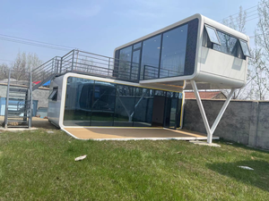 Maisonnette modulaire préfabriquée sur roues à prix raisonnable, 2 chambres, pour le camping, type cabane portable - Product Image 3