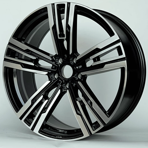 Ajuste de 20 pulgadas para rueda forjada <span class=keywords><strong>BMW</strong></span> 8.5J 5x112 ET25-Cara mecanizada negra brillante-Adecuado para <span class=keywords><strong>BMW</strong></span> X1 X2 - Product Image 1